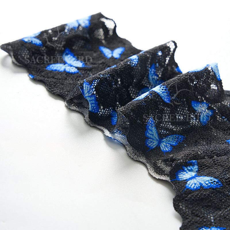 Low waist plus size lace see-through free off T-type breathable purified cotton crotch skin-friendly fitness exercise T-back