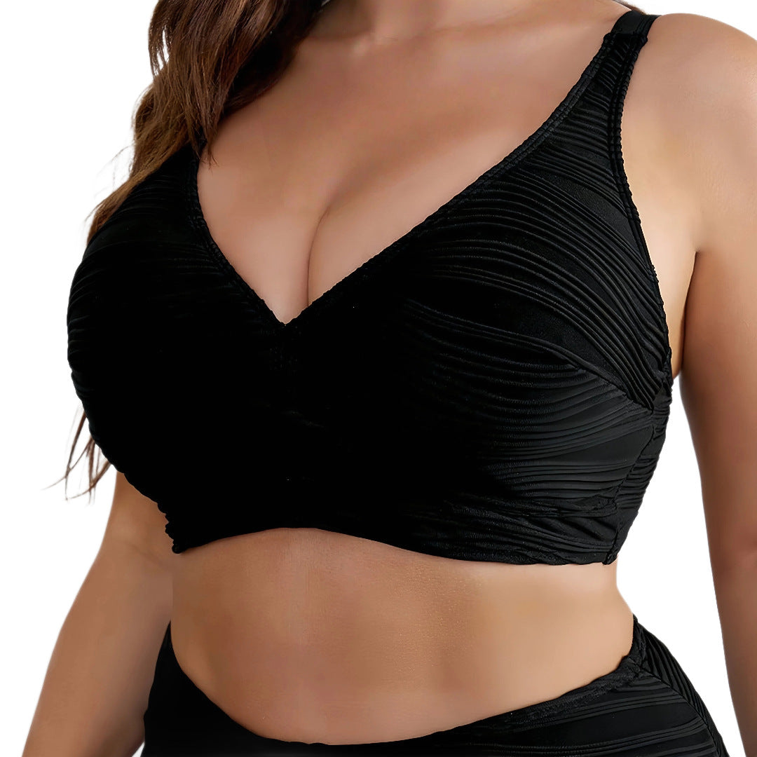 CL (L-4XL) 2026 plus size women's swimsuit bikini top adjustable shoulder strap sexy