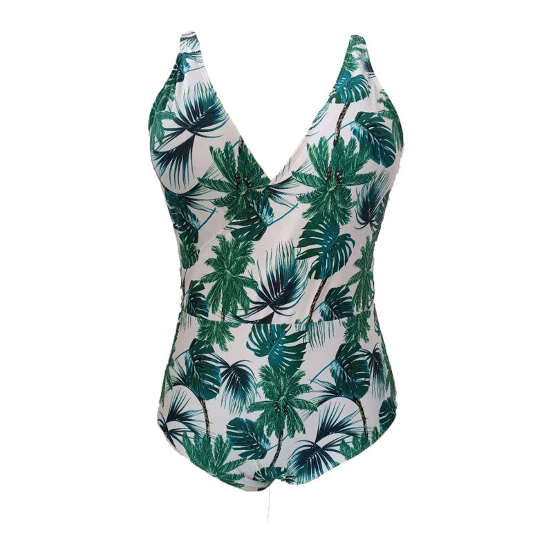 LF (L-4XL) swimsuit women's one piece sexy plus size multi-color printing