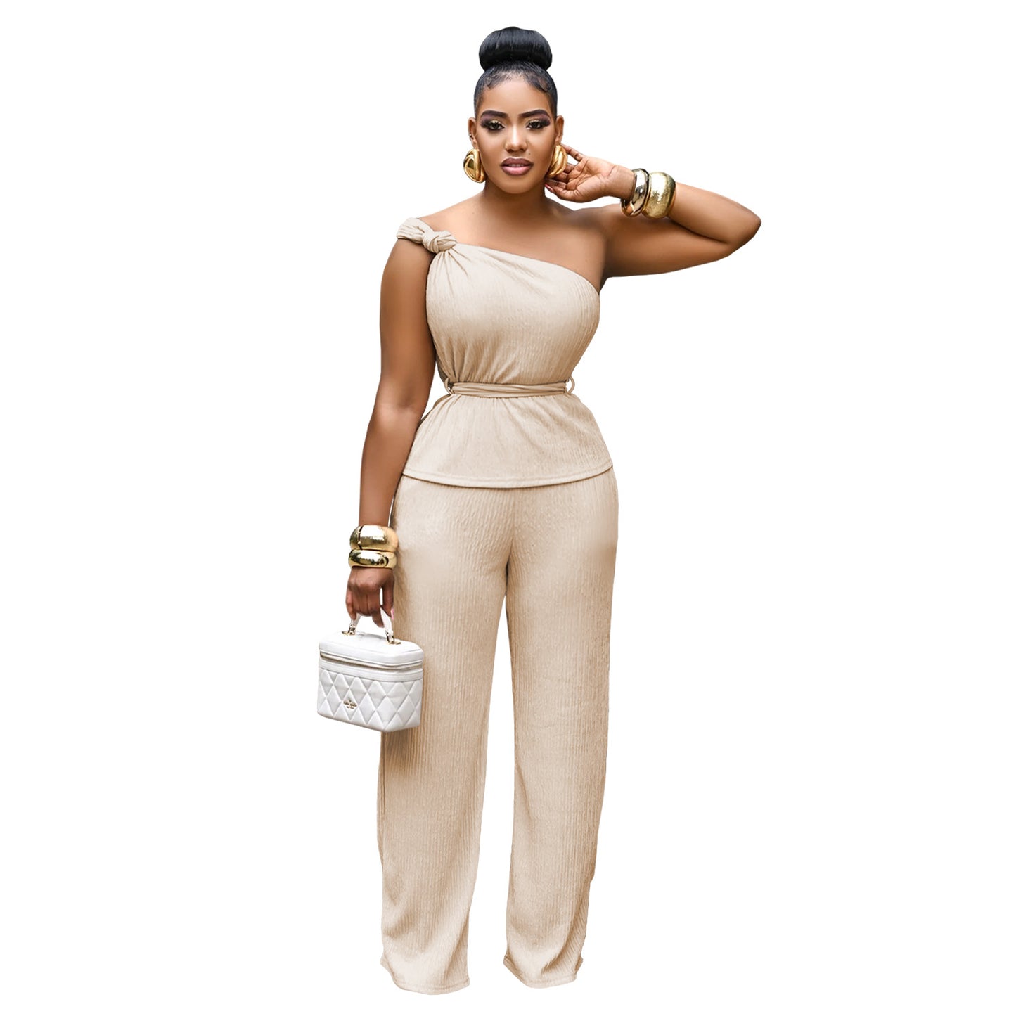 XYZ C7508 sleeveless top casual pants two-piece set