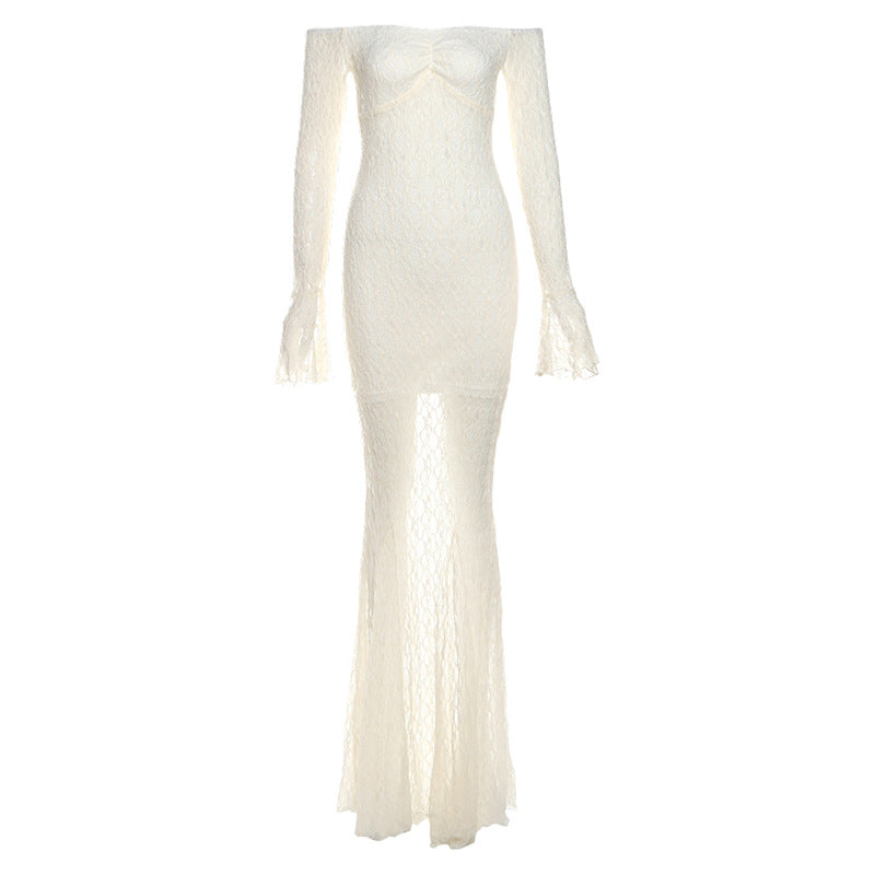 SXR summer off-the-shoulder dress high waist sheath dress