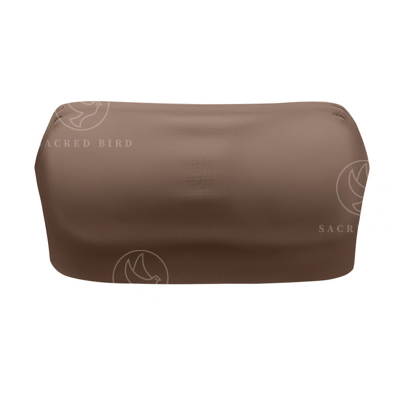 Strapless underwear non-slip band chest pad one-piece wrapped chest seamless wireless Ice Silk breathable quick-drying bra