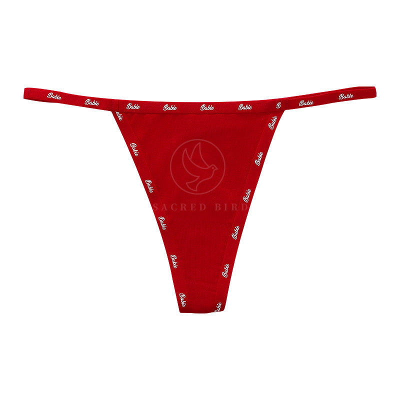 Letter thin stitching seamless Thin Ice Silk quick-drying one piece Large size T-back