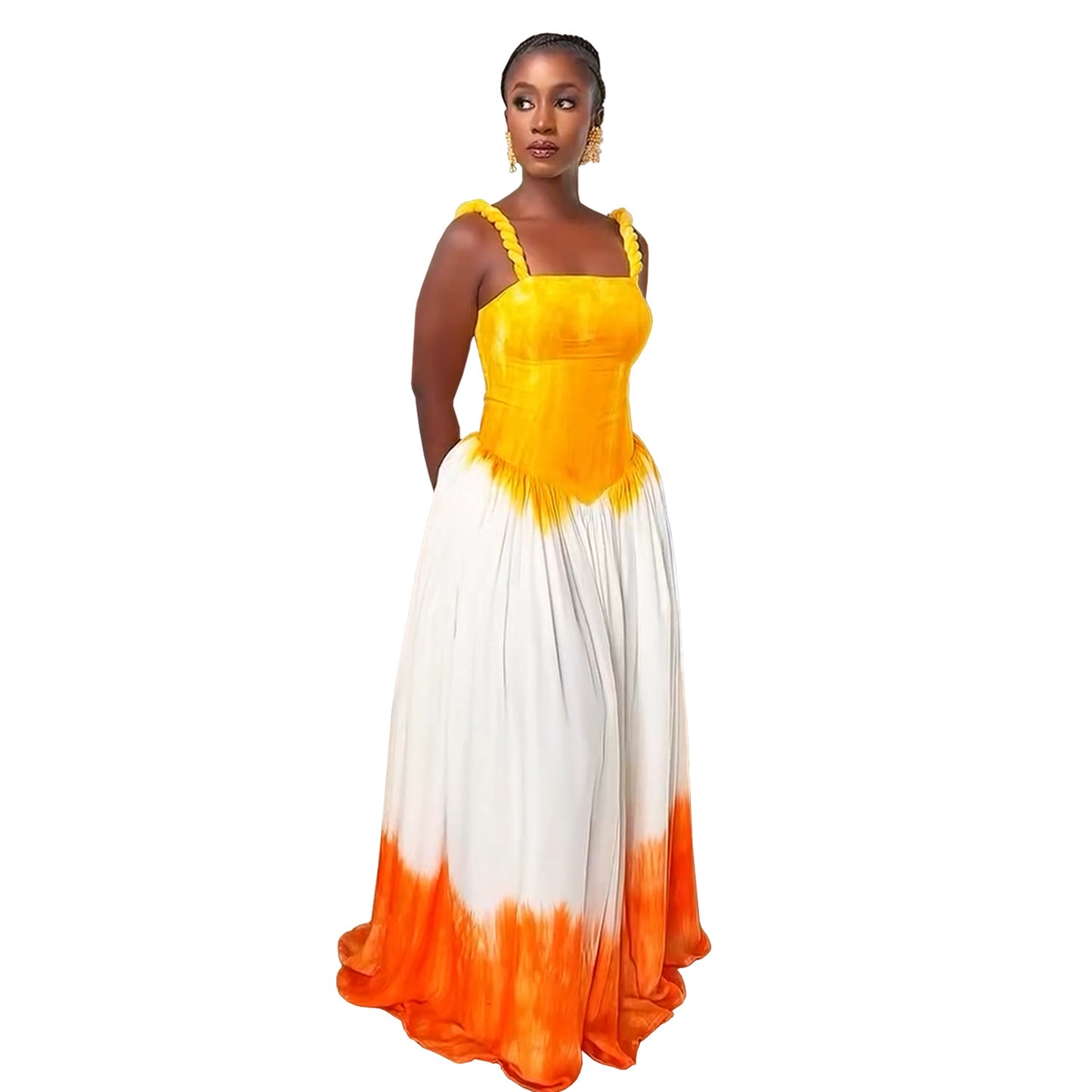 XYZ C7487 loose strap seaside atmosphere dress