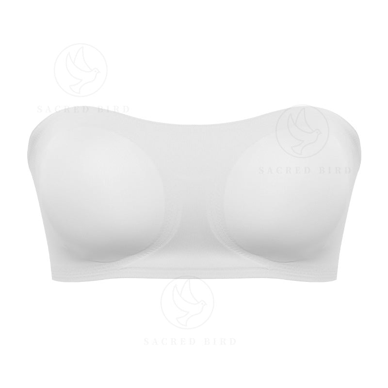 Double-sided open buckle chest cover small chest push up tube top non-slip anti-exposure large size without steel ring bra