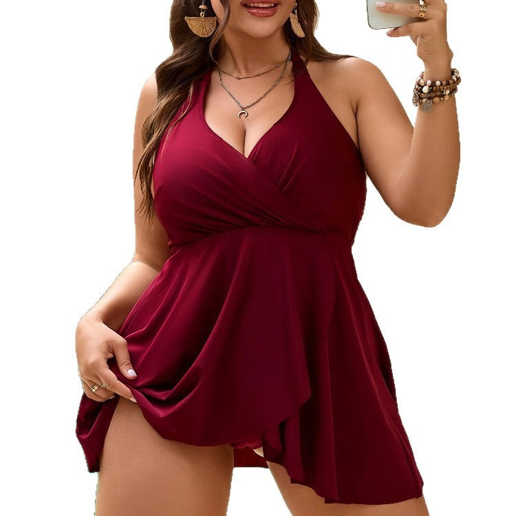 CL (L-4XL) split large size swimsuit women's high waist bikini bikini