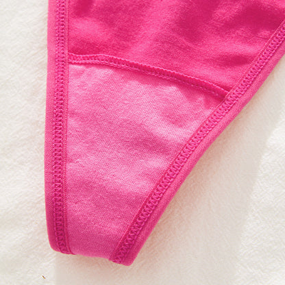 Fruit printed Japanese cotton thin breathable T-back T-type free fitness sports underwear