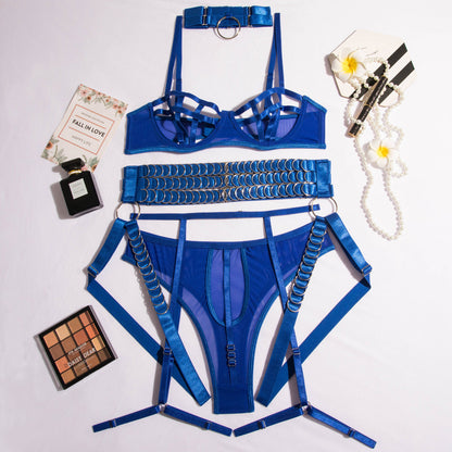 Miscellaneous lace-up cutout seductive sexy lingerie body shaping suit