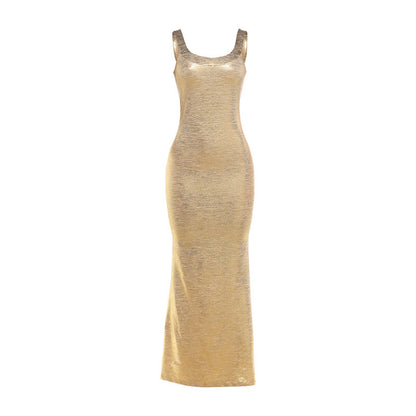 SXR K6D07105A elegant slim-fit sheath dress suspender dress