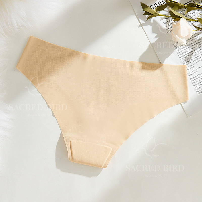 Camel toe-proof yoga anti-embarrassment Low Waist Seamless thin breathable purified cotton crotch briefs