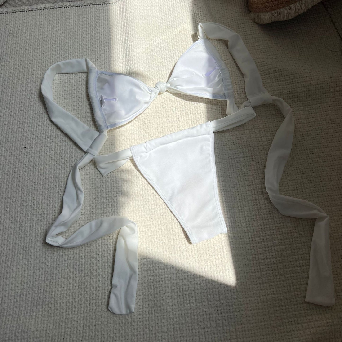 (4 days ready to ship) SY tied strap split swimsuit bikini