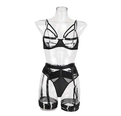 Complex sexy lingerie set with steel ring