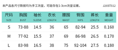 DZHT J26ST312 low collar short sleeve halter lace-up suspender tight shorts three-piece suit