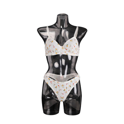 Sexy lingerie set small floral female bra girl size underwear