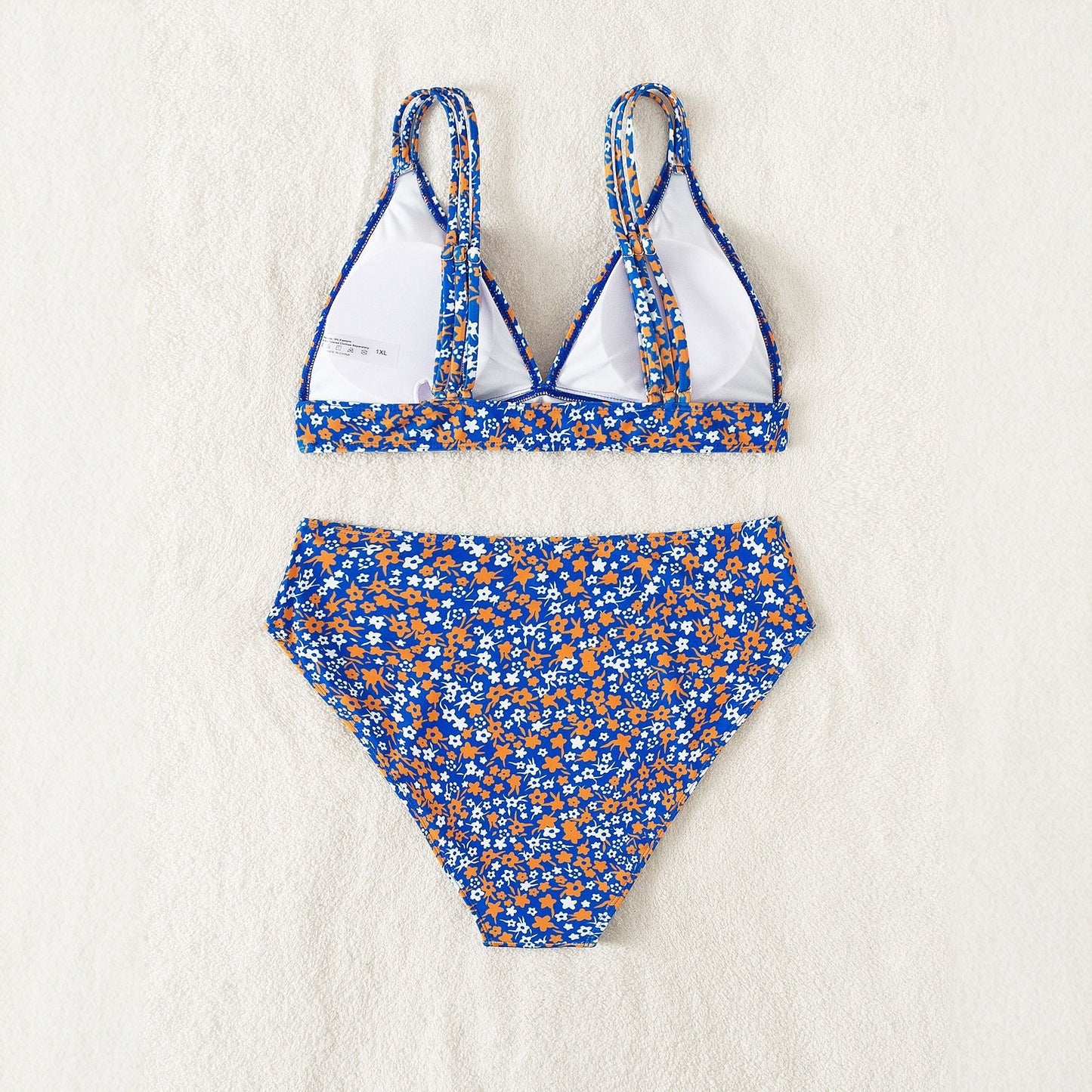 CL (L-4XL) plus size swimsuit women's split bikini printed high waist briefs
