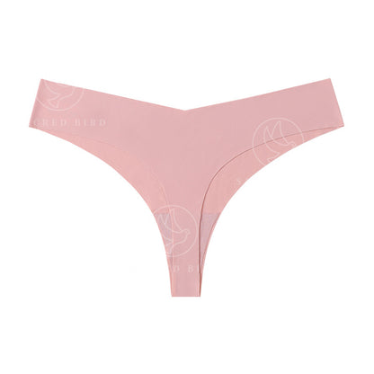 Leopard print T-back low waist T-shaped seamless one-piece cotton crotch comfortable breathable underwear