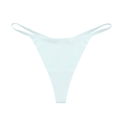 Low waist Ice Silk seamless T-back grinding cotton crotch T-shaped quick-drying