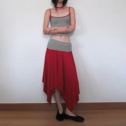 SXR K6S09935A camisole irregular long dress suit