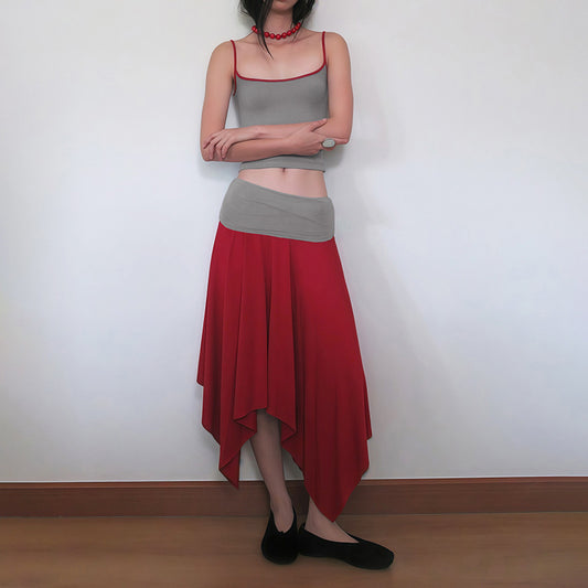 SXR K6S09935A camisole irregular long dress suit