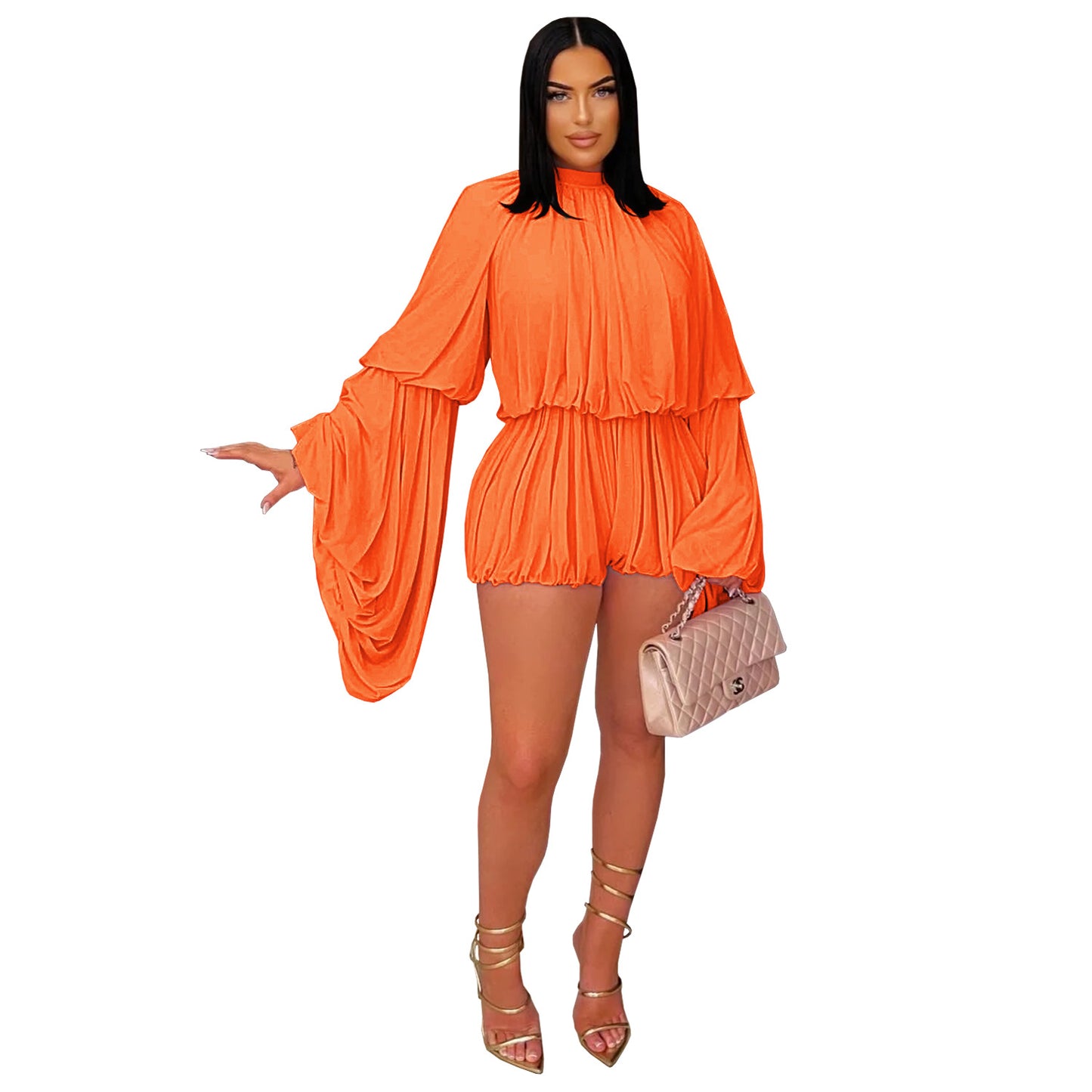 XYZ C7432 casual pleated one-piece shorts