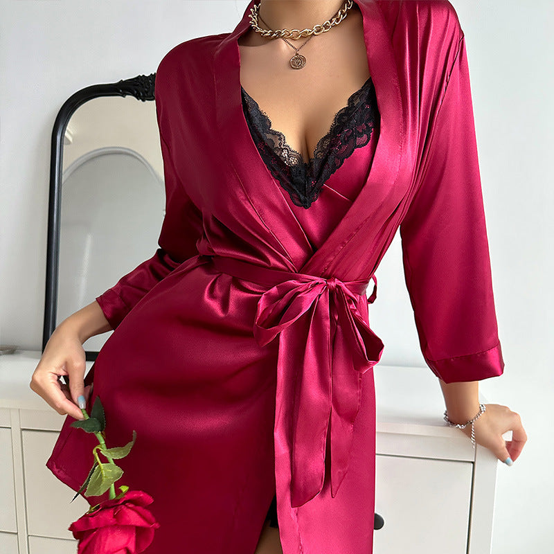 DNL advanced slip nightdress night-robe pajamas sling night dress