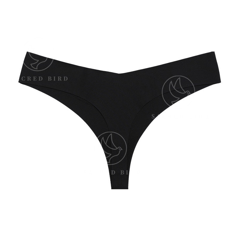 Leopard print T-back low waist T-shaped seamless one-piece cotton crotch comfortable breathable underwear