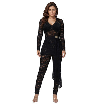 XYZ C7630 see-through lace jumpsuit underwear set