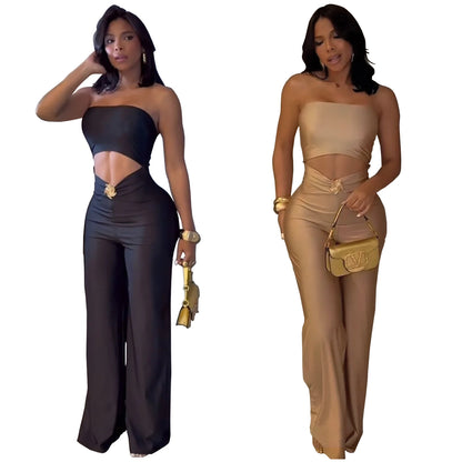 XYZ C7535 summer slim fit stretch casual jumpsuit