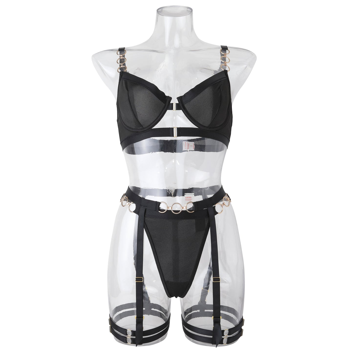 Women's metal body shaping leggings sexy lingerie suit