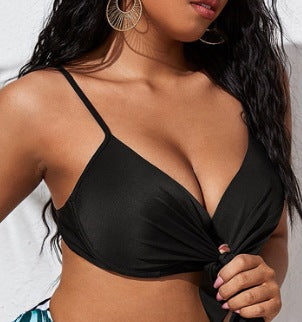 LF (L-4XL) swimsuit women's split printed plus size sexy