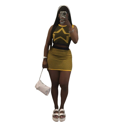 MZ (S-2XL) MX88638 vest short skirt high elastic suit