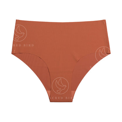 Mid-waist purified cotton crotch one-piece seamless Ice Silk quick-drying briefs