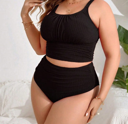 CL (L-4XL) sexy plus size swimsuit women's beach high waist thin bikini