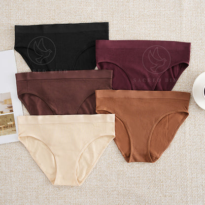 Seamless skin-friendly breathable purified cotton crotch low waist plus size sheath comfort thin sports briefs