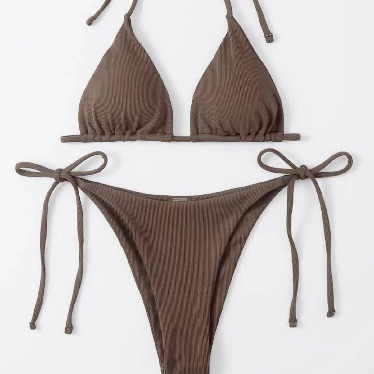 (4 days ready to ship) SY three-point small sunken stripe split bikini