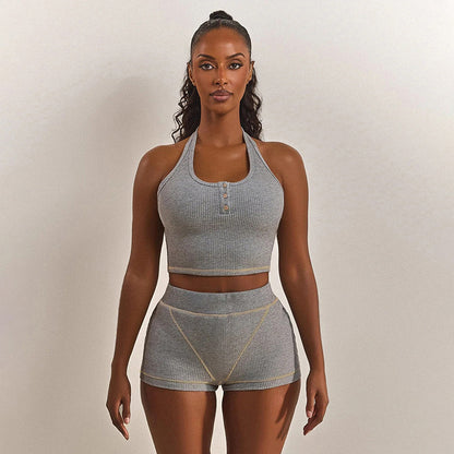 DZHT Q26ST021 spring slim-fitting slimming halter suit