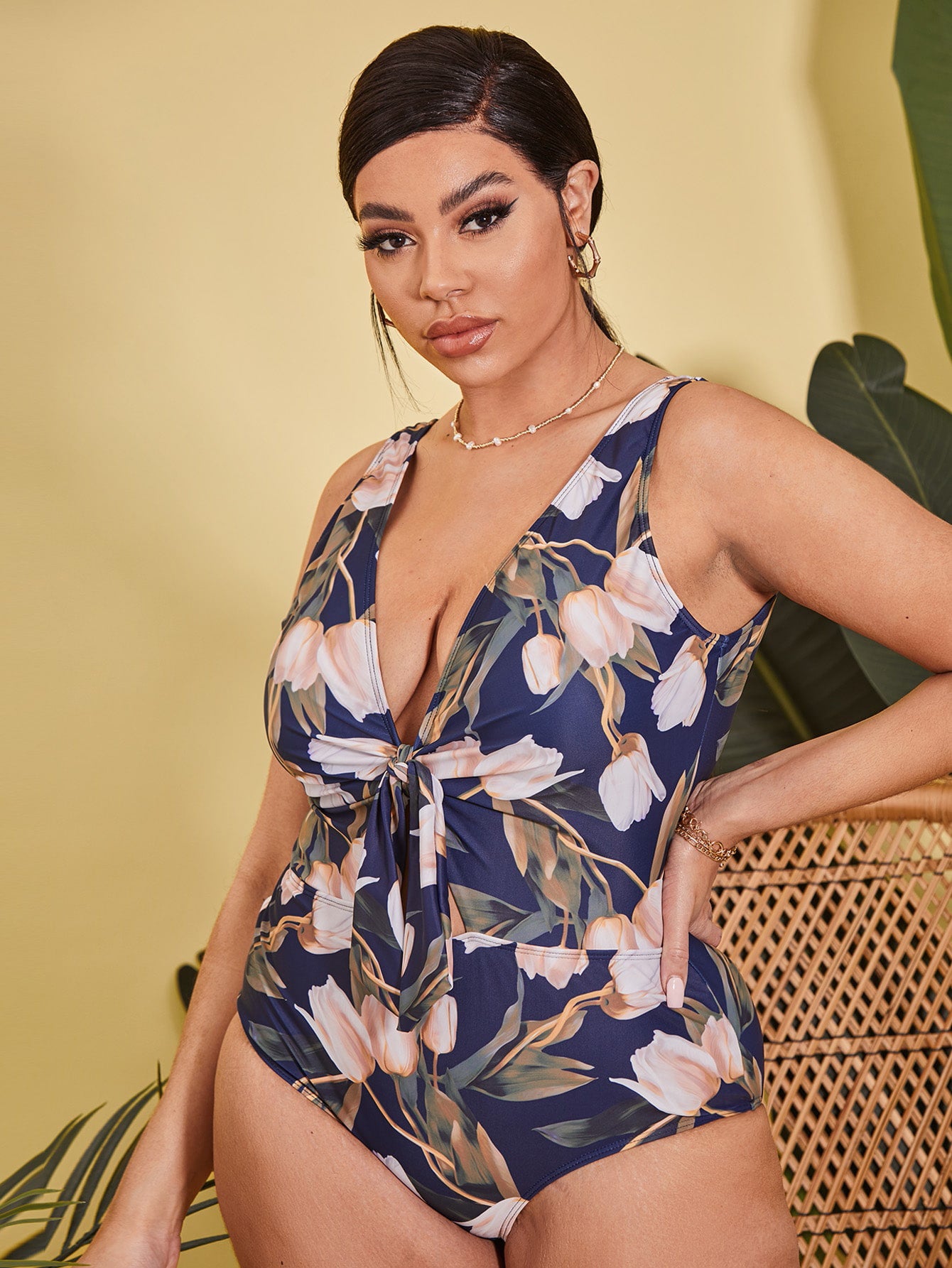 LF (L-4XL) swimsuit women's one piece sexy plus size
