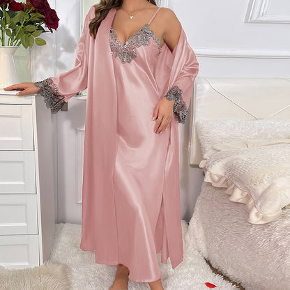 DNL autumn and winter mid-length skirt with shoulder-straps coat two-piece women's artificial silk lace-up suit