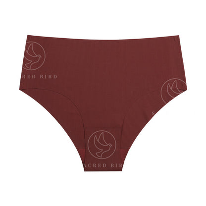 Mid-waist purified cotton crotch one-piece seamless Ice Silk quick-drying briefs