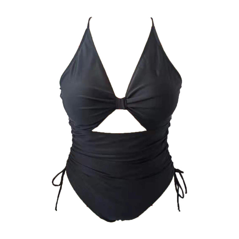 LF (L-4XL) women's one-piece color printing sexy swimsuit plus size