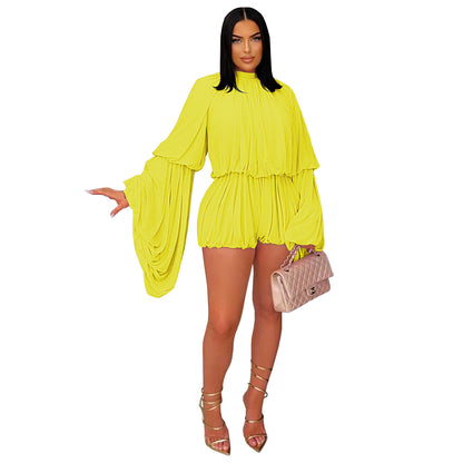 XYZ C7432 casual pleated one-piece shorts