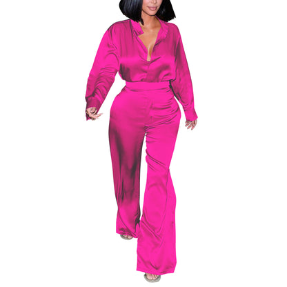 MYF (S-2XL) 20040 woven long sleeve shirt blouse and pants