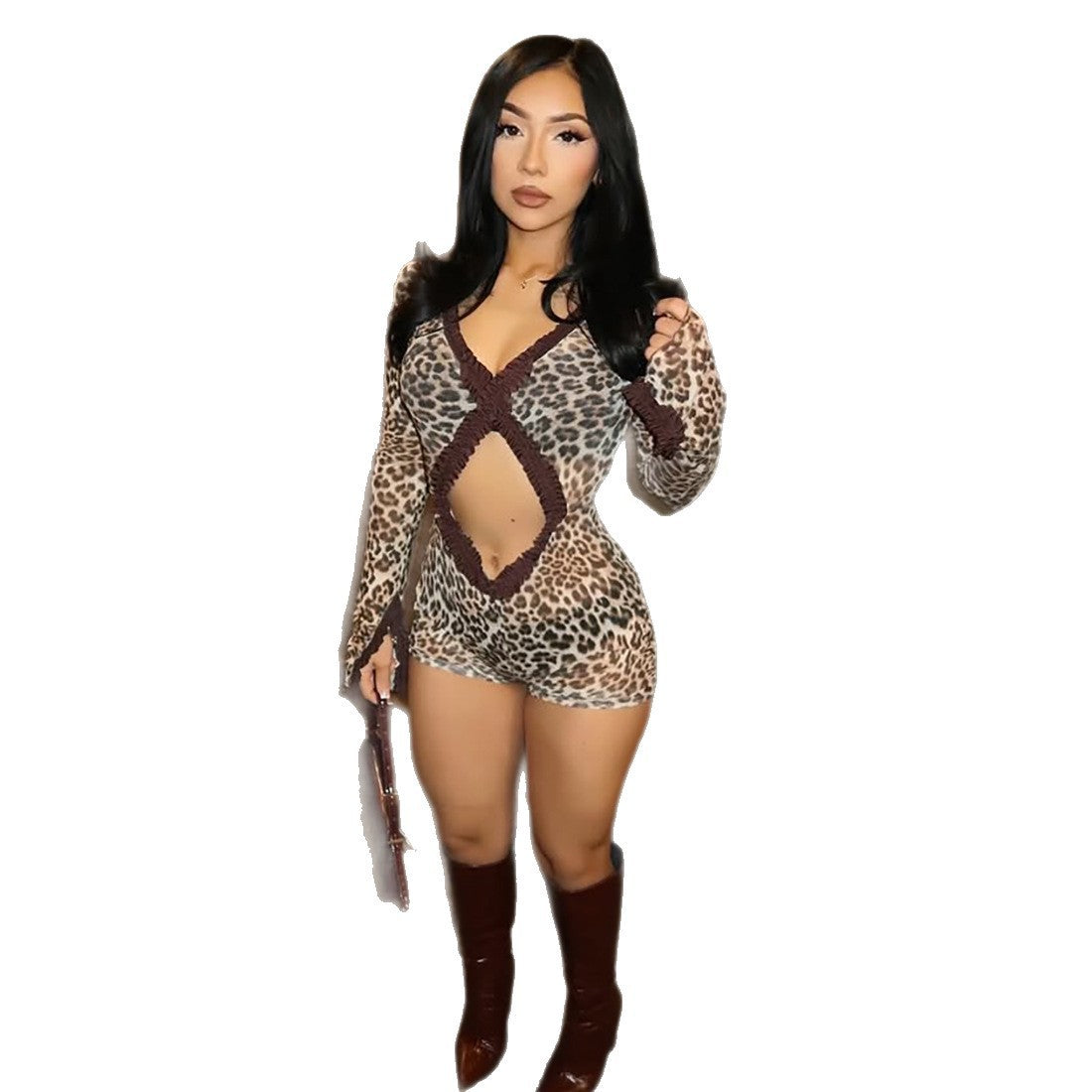 SXR K25Q91235 tight see-through jumpsuit