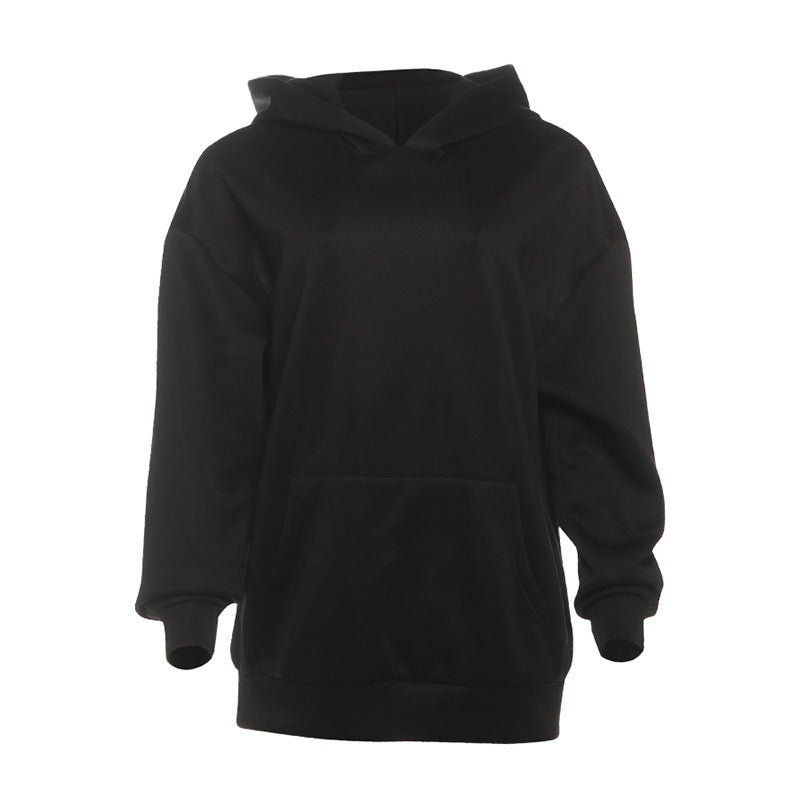 SXR fall winter fashion see-through mesh stitching long-sleeved hooded sweater for women