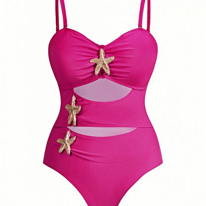CL (L-4XL) bikini plus size swimsuit women's hollow Siamese two-piece blouse