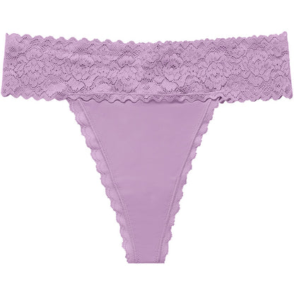 Lace grinding stitching seamless yoga sports T-shaped panties breathable quick-drying T-back