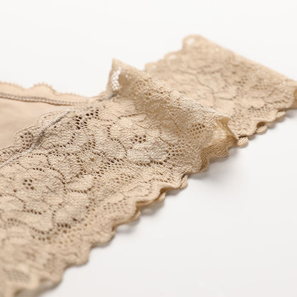 Lace grinding stitching seamless yoga sports T-shaped panties breathable quick-drying T-back