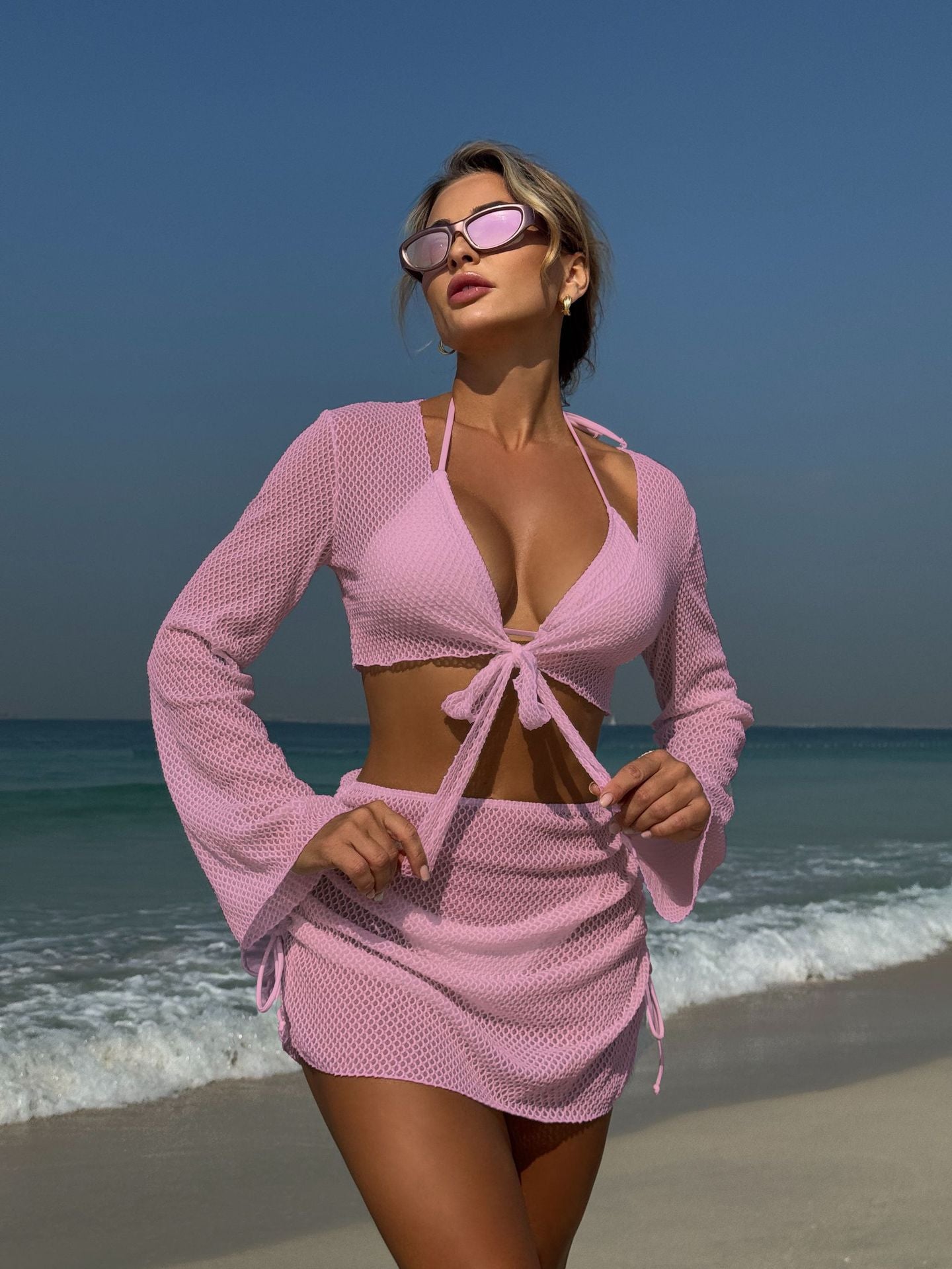 (4 days ready to ship) SY Beach ins four-piece split swimsuit