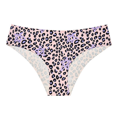 Printed invisible seamless one-piece yoga low waist plus size hip briefs