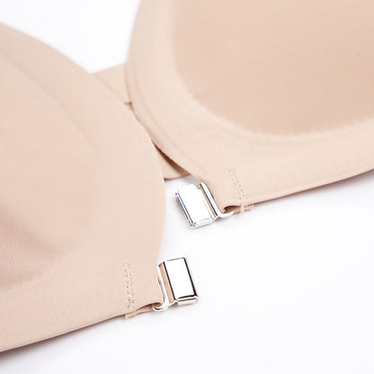 Traceless plus size thin underwear small chest push up adjustable bra front buckle bra